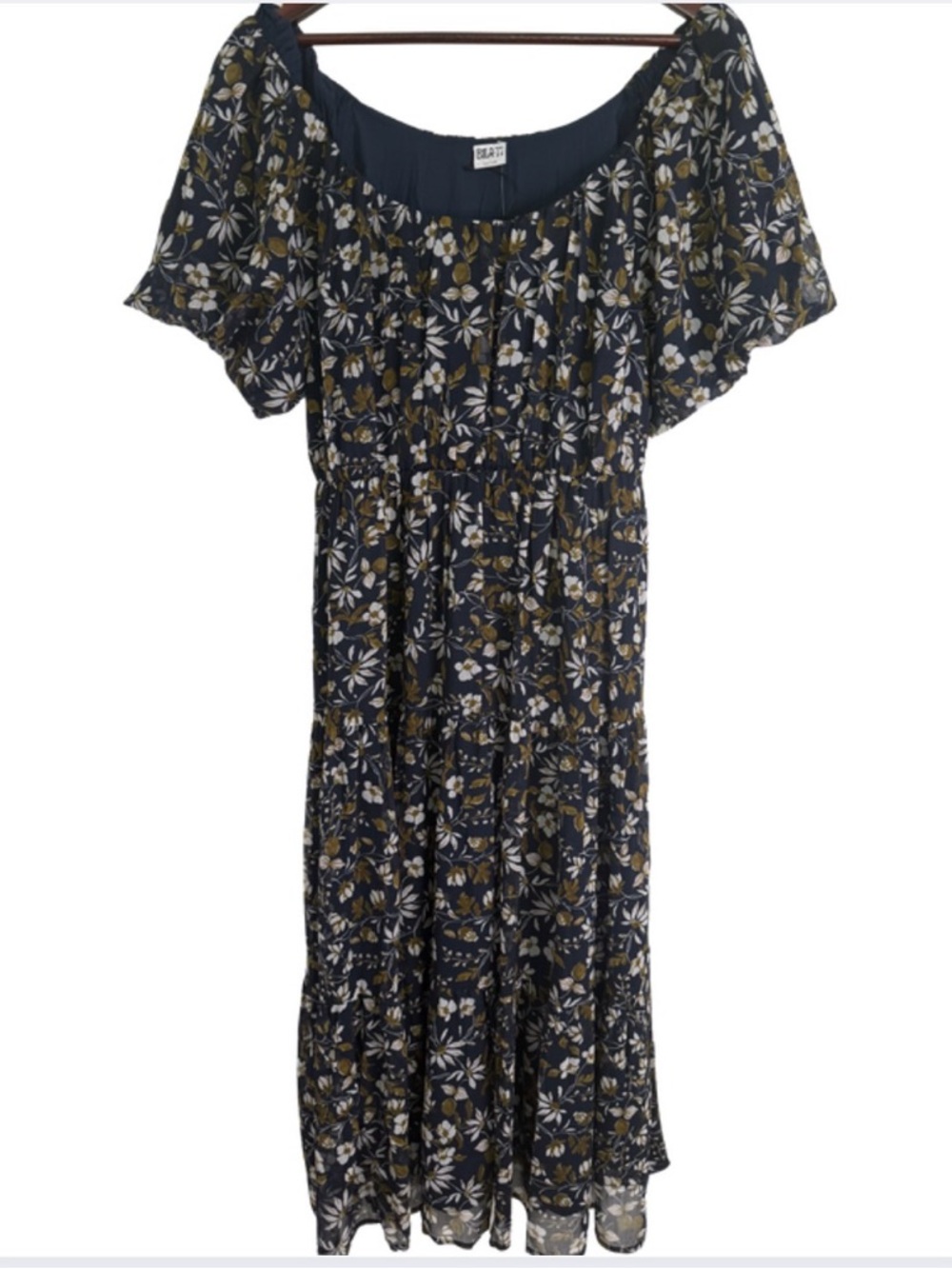NWT Bila 77 Cottagecore Midi Moore Dress DC Graphite Size Large